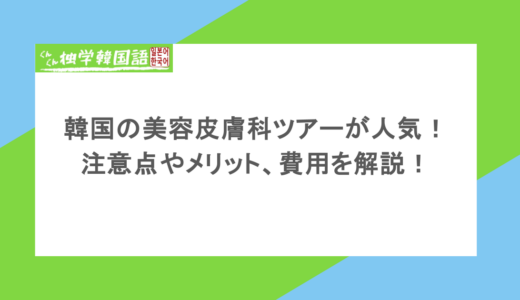 韓国の美容皮膚科ツアーが人気！注意点やメリット、費用を解説！