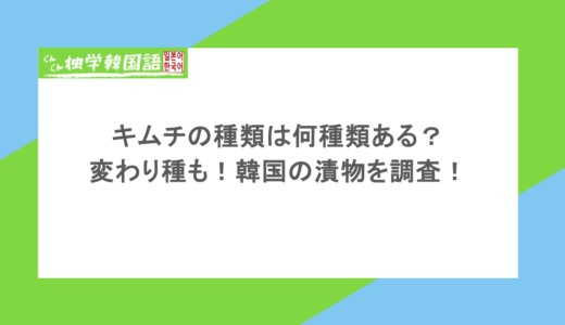 キムチの種類は何種類ある？変わり種も！韓国の漬物を調査！