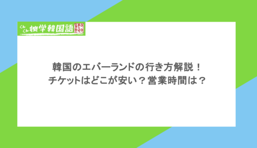 韓国のエバーランドの行き方解説！チケットはどこが安い？営業時間は？