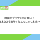 韓国のプリクラが可愛い！日本とどう違う？加工なしって本当？
