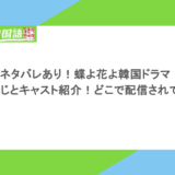 ネタバレあり！蝶よ花よ韓国ドラマあらすじとキャスト紹介！どこで配信されてる？